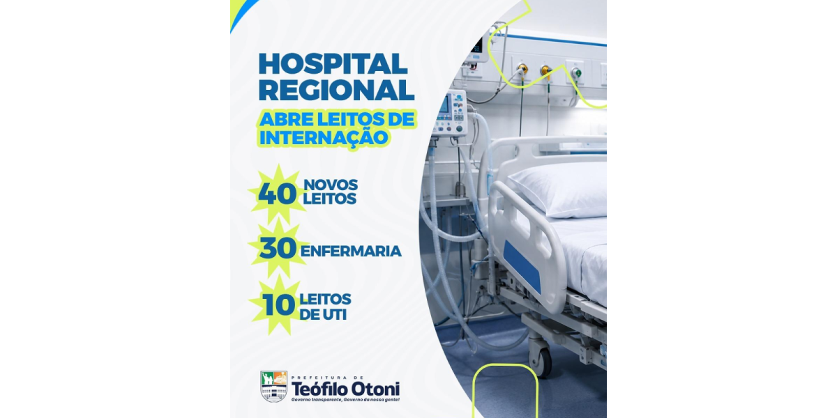 Hospital Regional abre leitos de internação em Teófilo Otoni