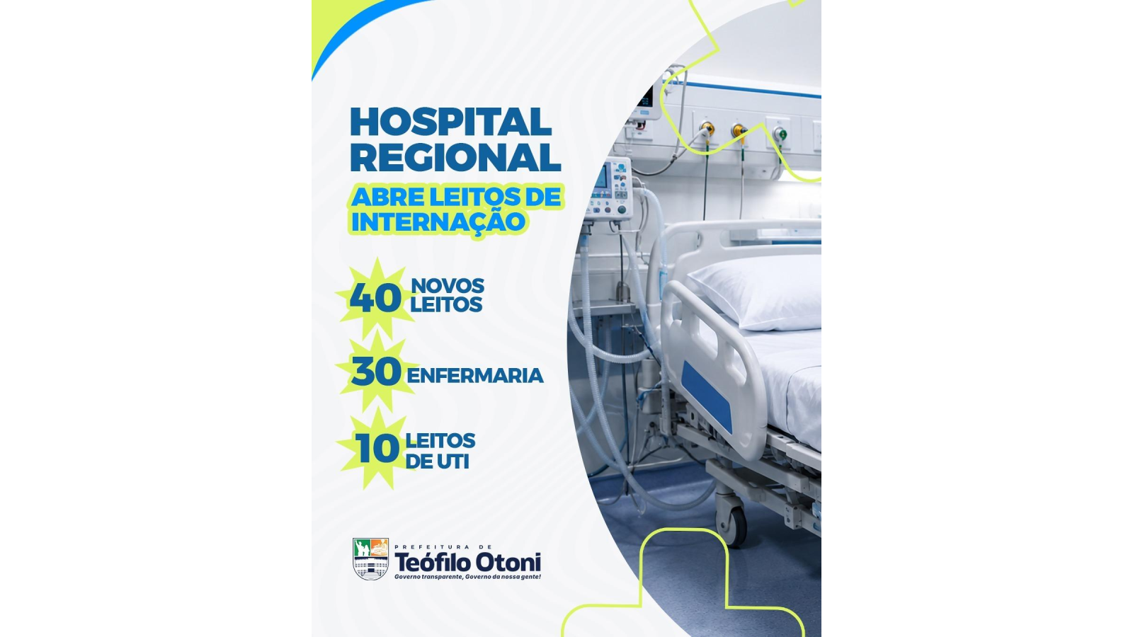 Hospital Regional abre leitos de internação em Teófilo Otoni