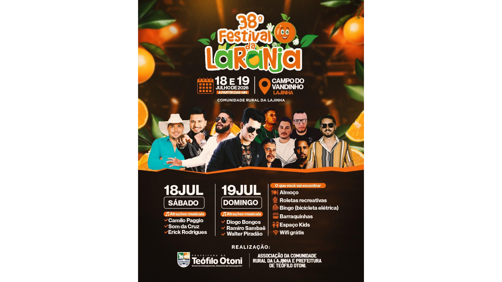 Festival da Laranja chega à 38ª edição com apoio da Prefeitura