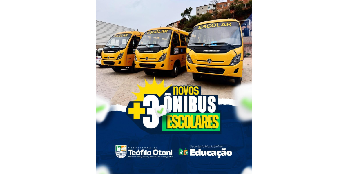 Prefeitura reforça transporte escolar com três novos ônibus