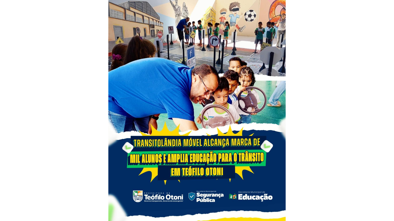 Transitolândia Móvel alcança mil alunos e amplia educação para o trânsito