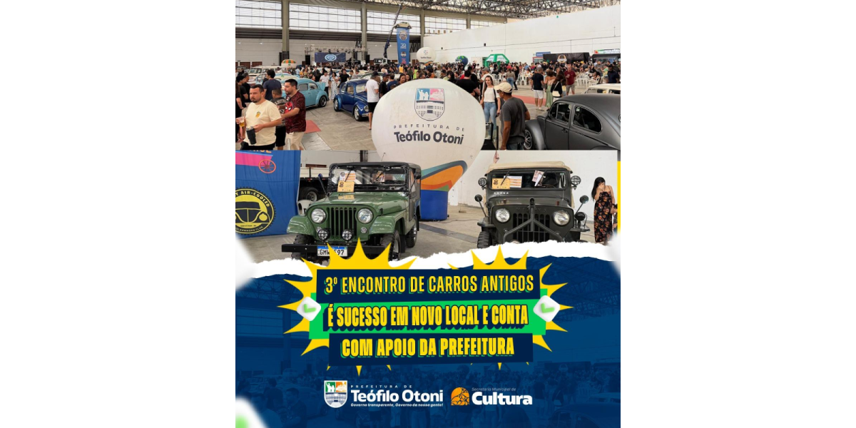 3º Encontro de Carros Antigos movimenta Teófilo Otoni em novo local