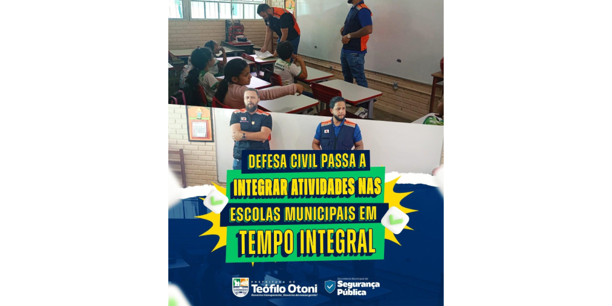 Defesa Civil passa a integrar atividades nas escolas de Teófilo Otoni