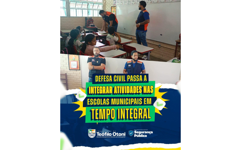 Defesa Civil passa a integrar atividades nas escolas de Teófilo Otoni
